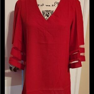 Elegant Red Women's Top
